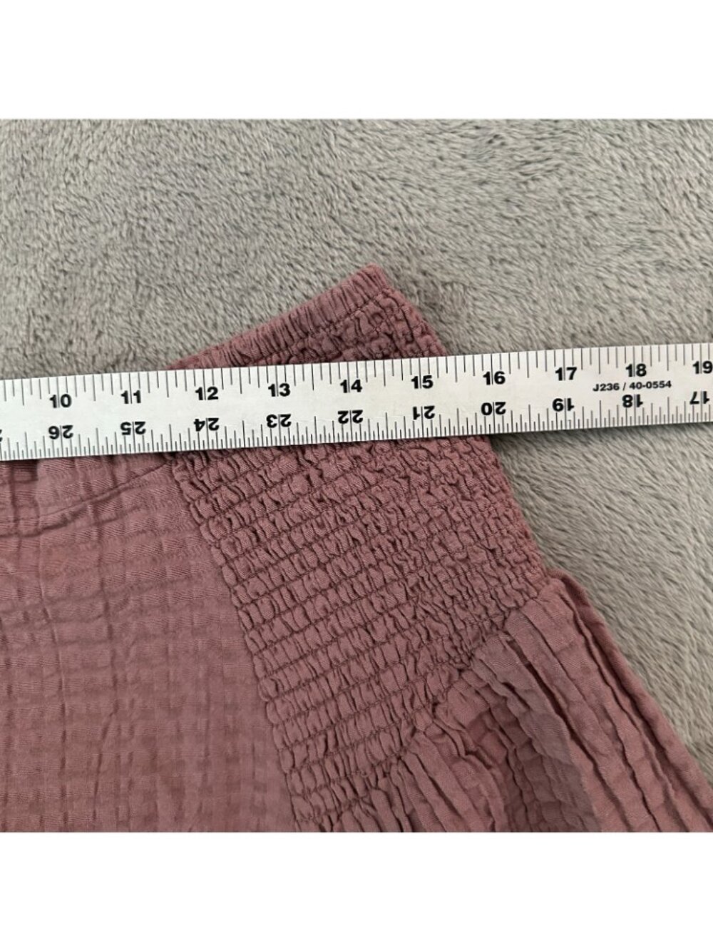 Free People Free-est Puckered Check Mini Skirt Womens MEDIUM Brown Mauve Cotton - Picture 3 of 6